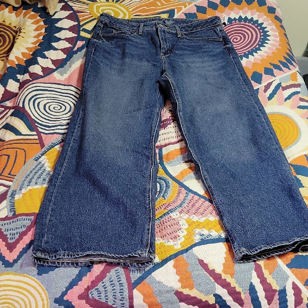 Old Navy Blue Flare Wide Leg Jeans